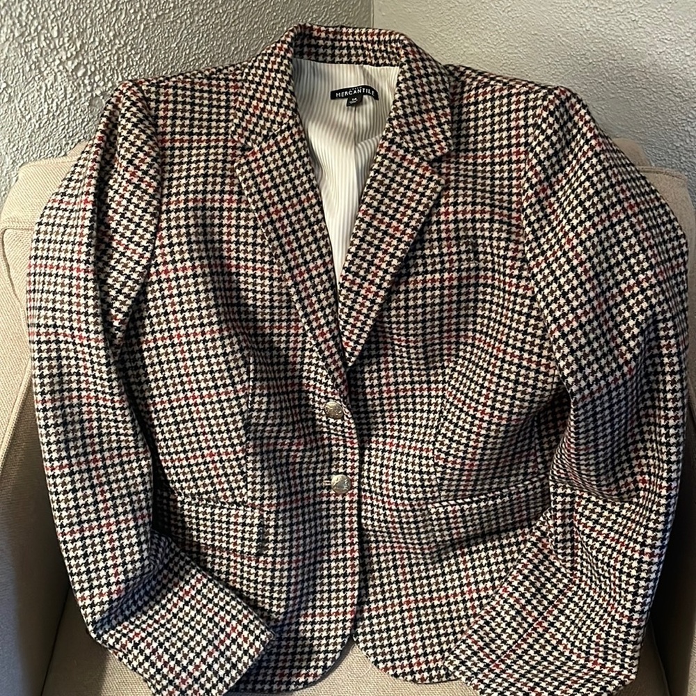 J.Crew Factory Houndstooth Blazer